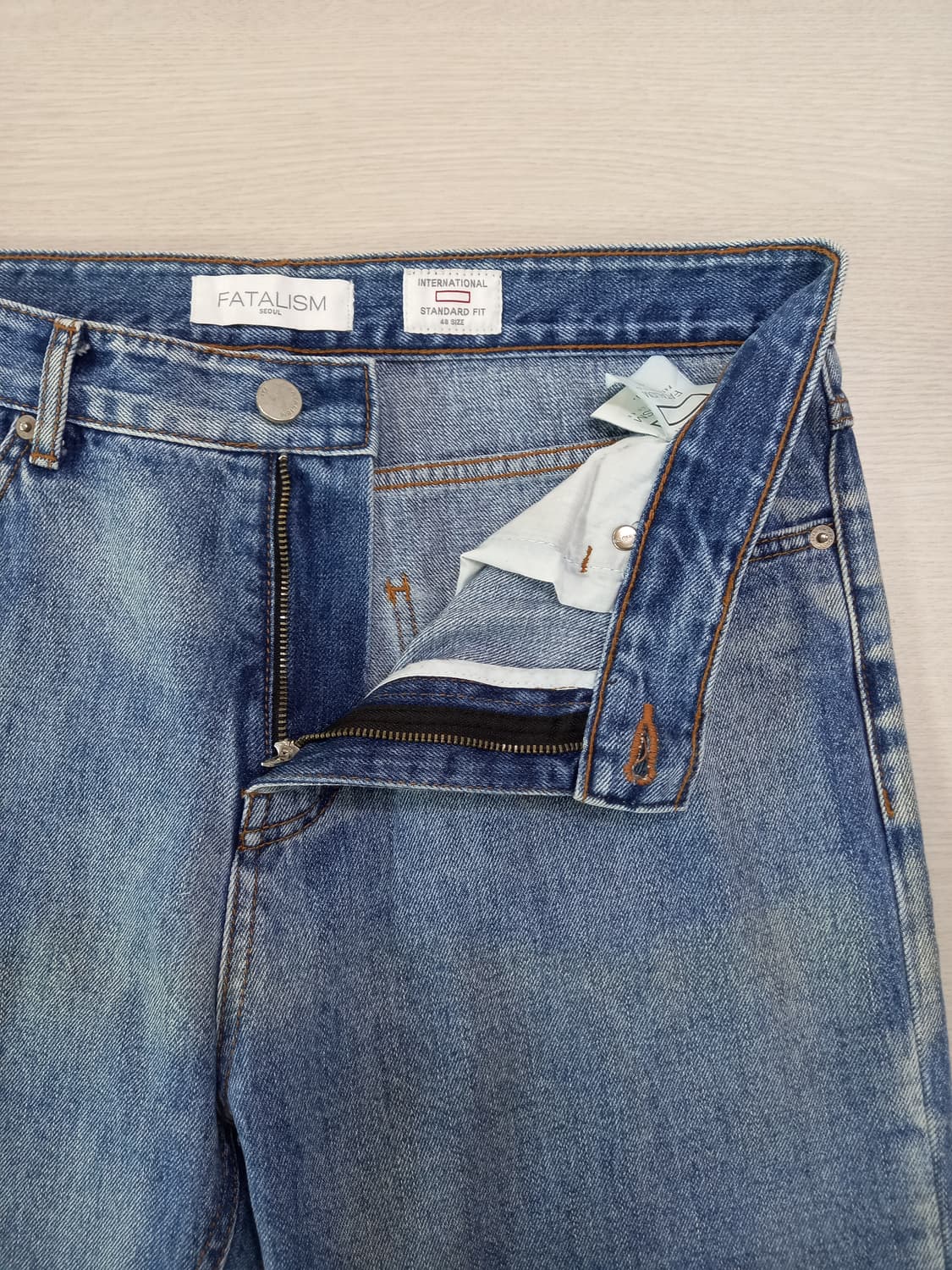 32 FATALISM Kor 여성용 테이퍼드핏 일자 크롭진 32-268 상품이미지7