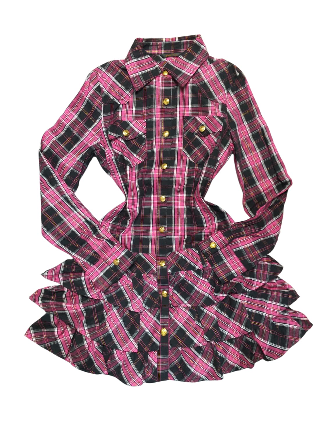 빈티지 체크 캉캉원피스 베이비돌 그런지페어리 히메갸루 캐캐체 핀터깔 펑크 상품이미지1