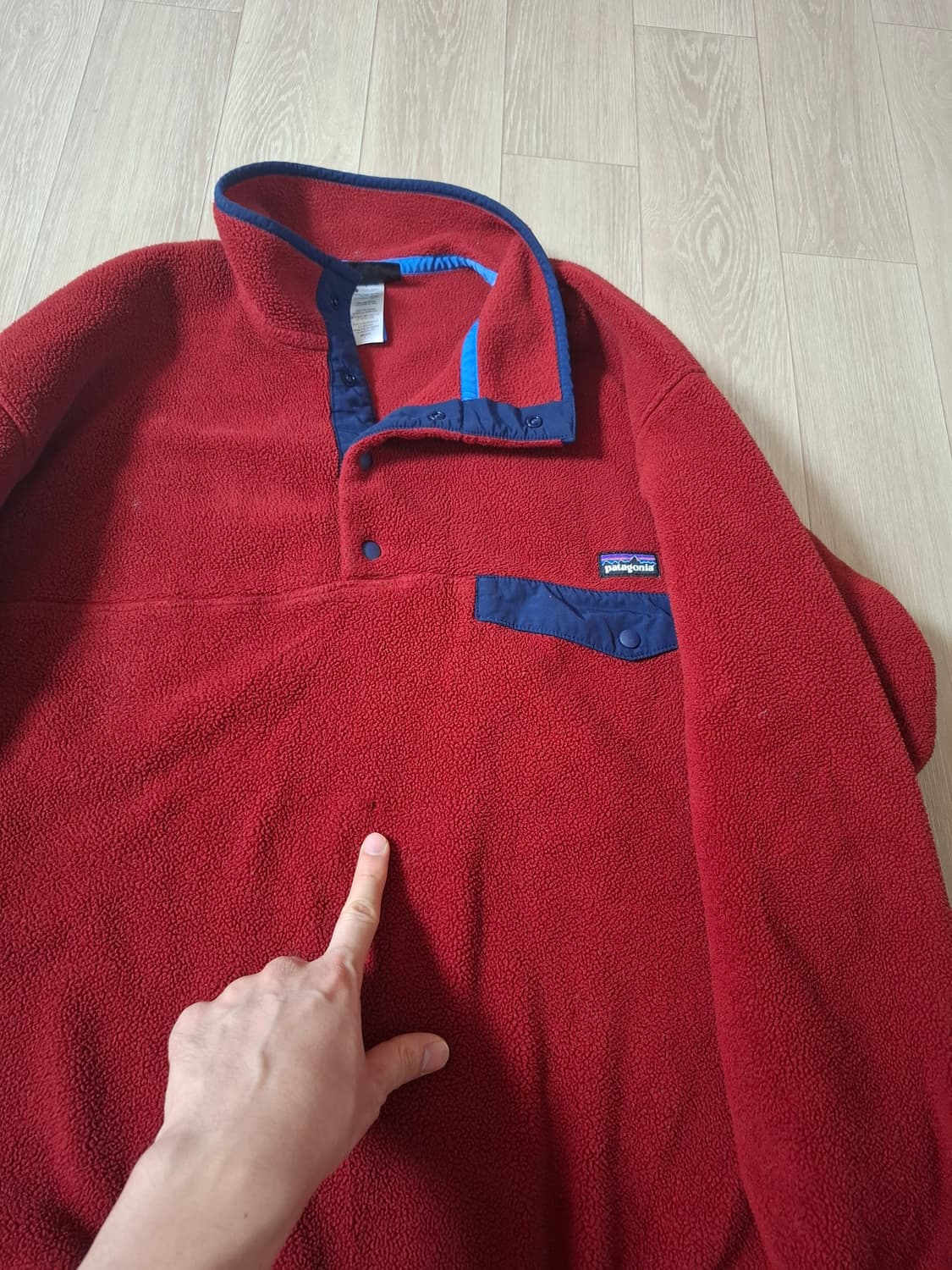 L 파타고니아 신칠라 레드 풀오버 플리스 상품이미지8