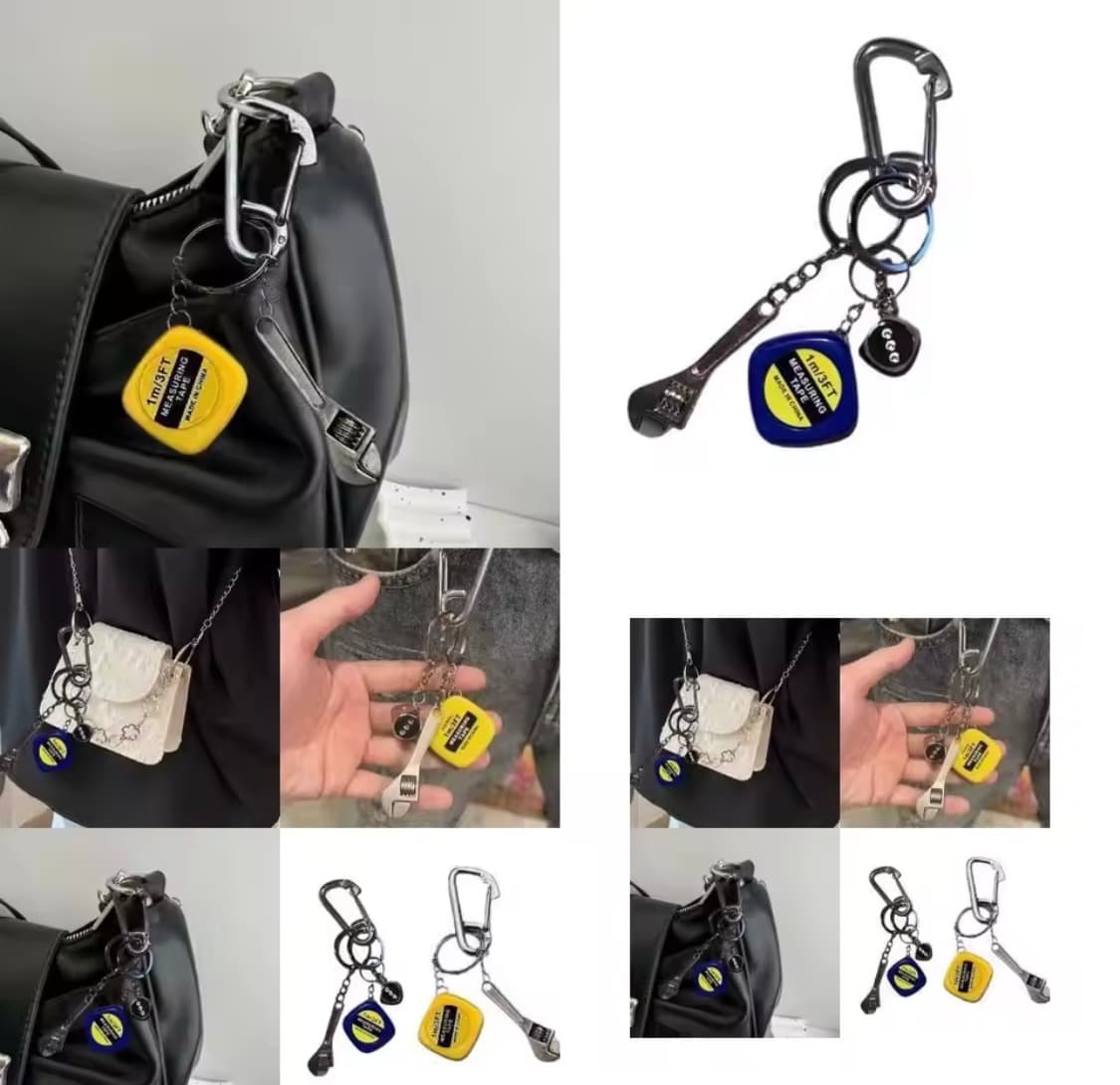 [새상품] 공구 미니 렌치 줄자 키링 세트 상품이미지2