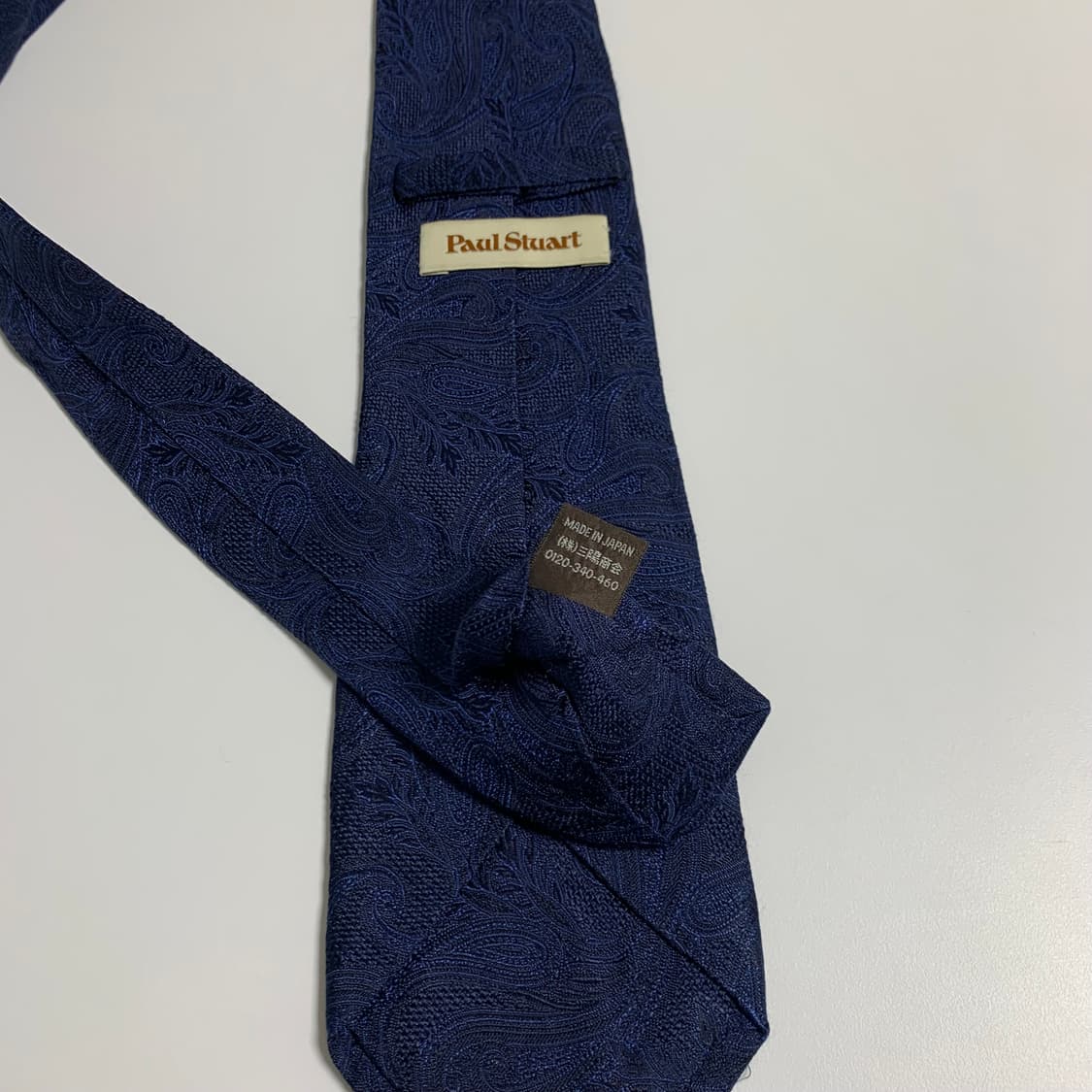 폴스튜어트 페이즐리 명품넥타이 100실크 네이비컬러 클래식정장 상품이미지7