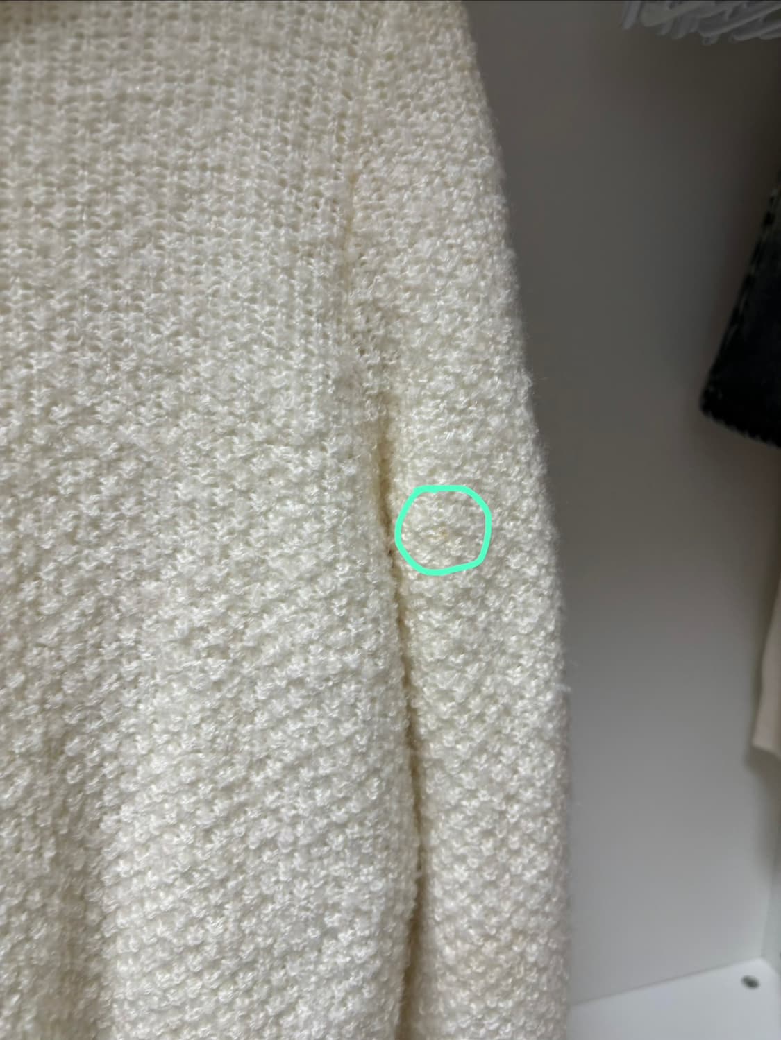 Cecil McBee 세실맥비 아이보리 퍼 니트자켓 M 금장 큐빅 갸루 상품이미지7