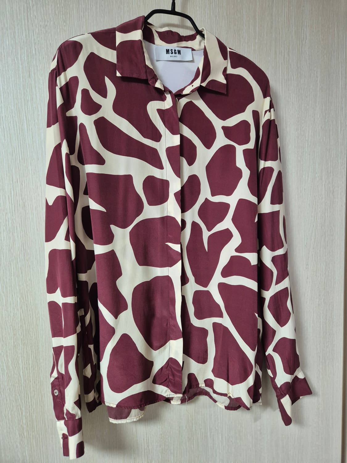 MSGM 실크 블라우스 실크100 패턴 셔츠블라우스 상품이미지3