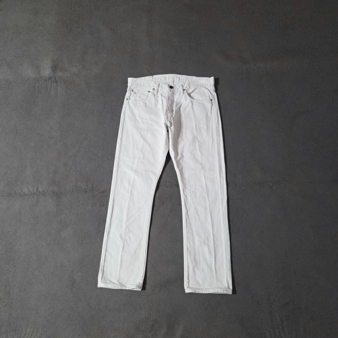 폴로 화이트 데님 팬츠 32-34인치 상품이미지3