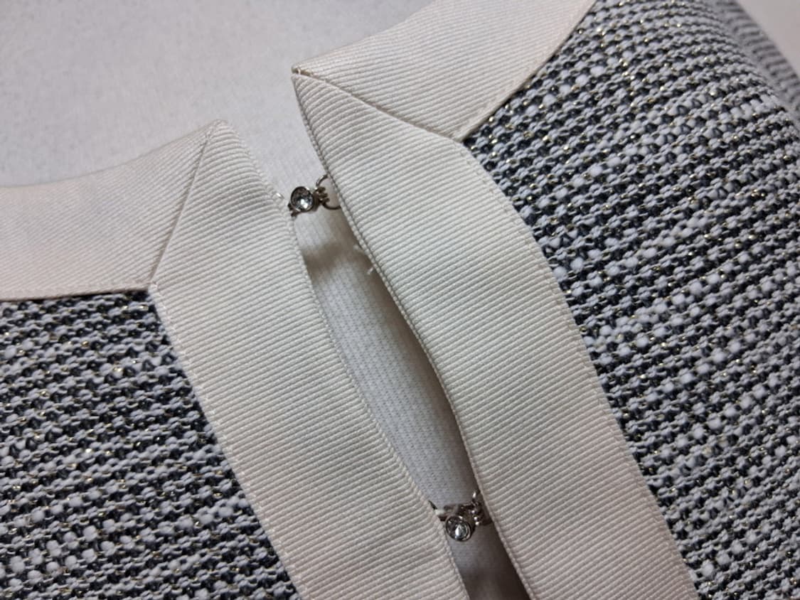 일본수입빈티지 Petit Maison 트위드쟈켓 슬림형 44반 XS거의새 상품이미지5