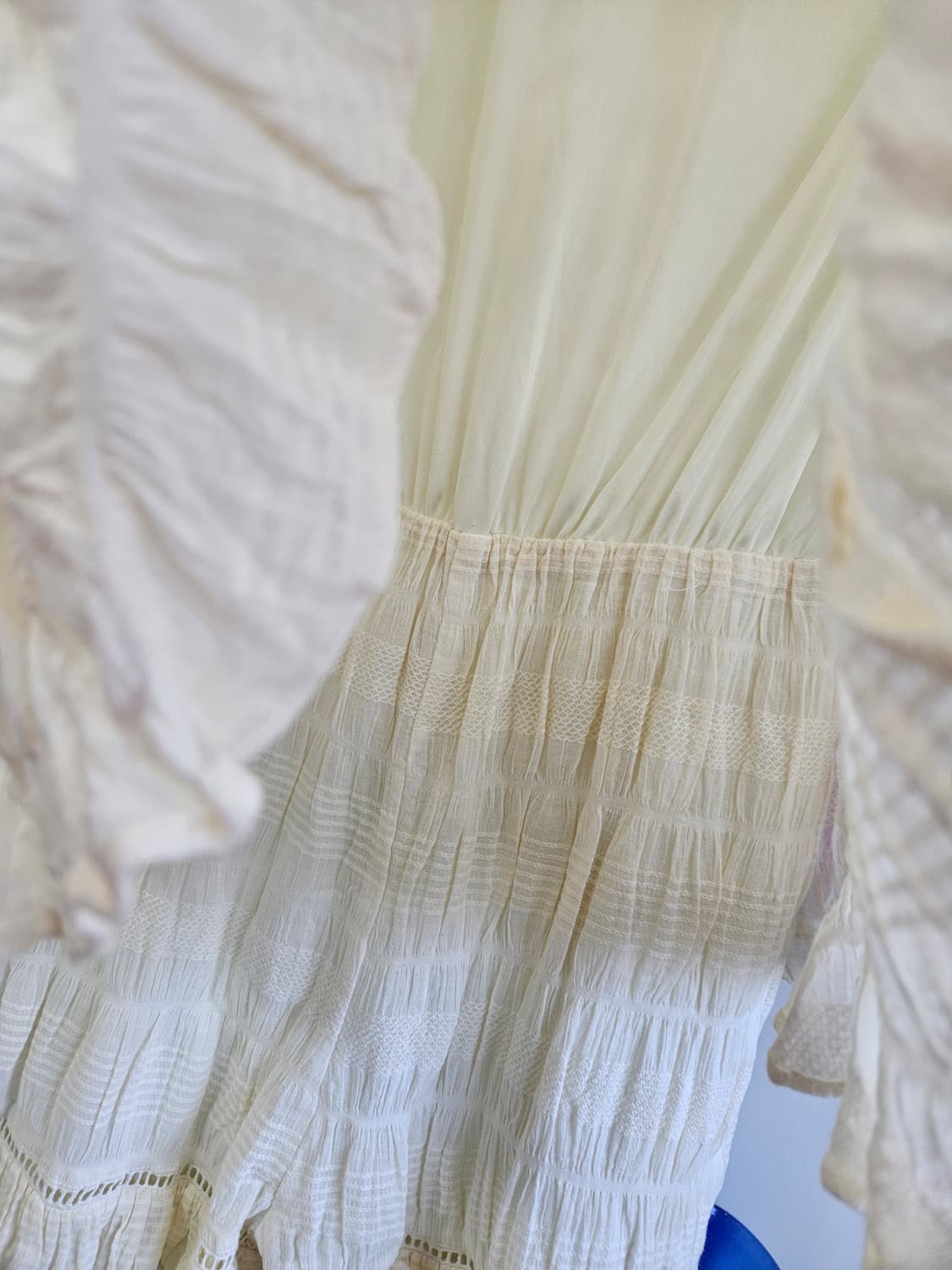 dazzlin 코튼 레이스 티어드 점프수트 상품이미지5