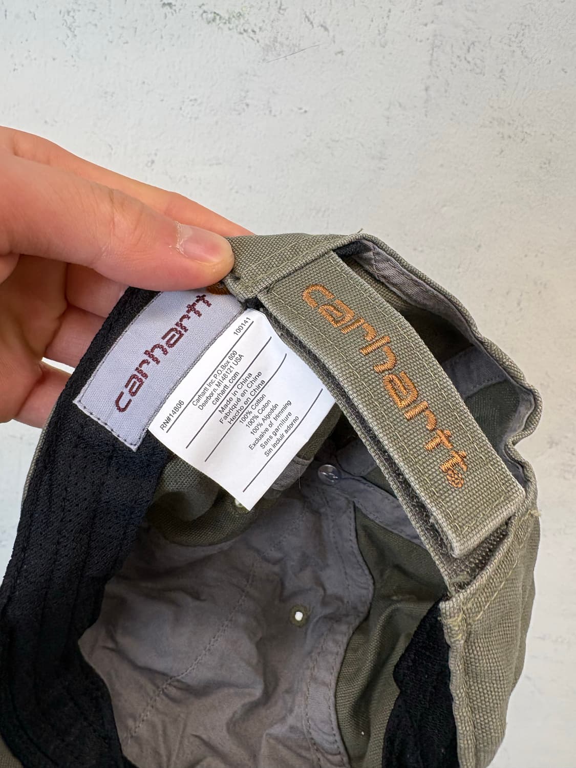 칼하트 빈티지 카키 볼캡 상품이미지4