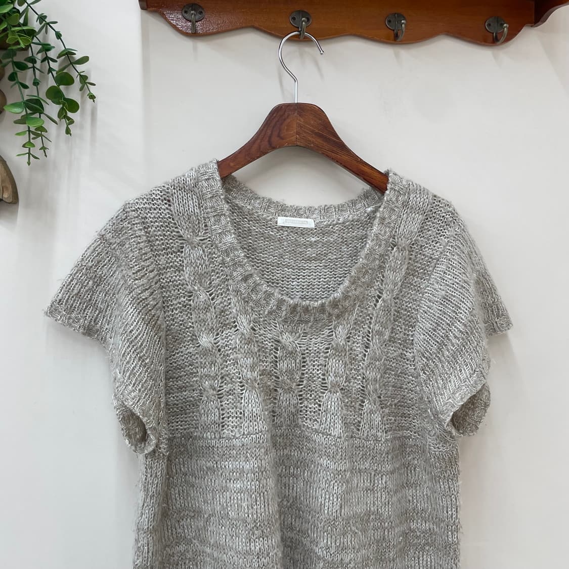 모리 니트 반팔 원피스 상품이미지2