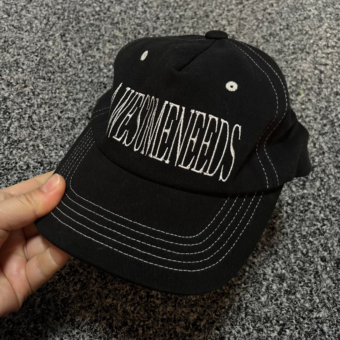 Awesome Needs 어썸니즈 스티치 볼캡 블랙 상품이미지1