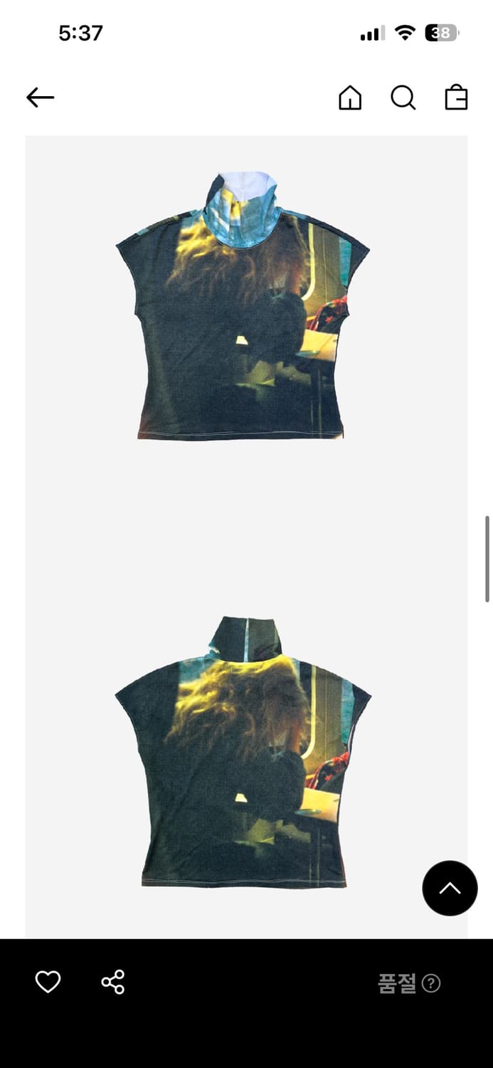 SEEN 프린팅 하이넥 티셔츠 상품이미지4