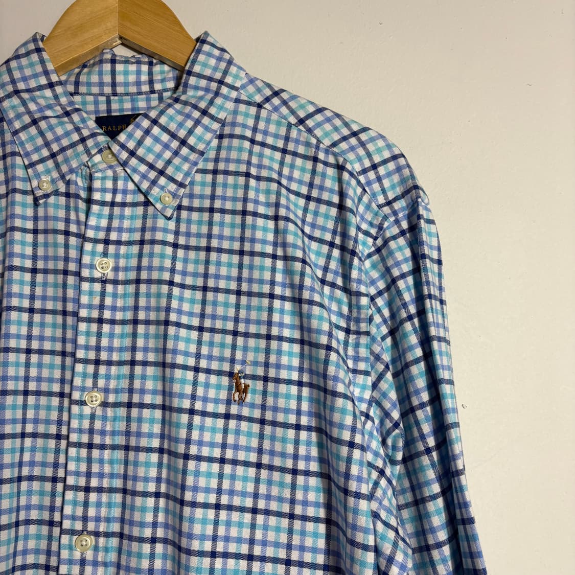 폴로 랄프로렌 블루 & 민트 체크 셔츠 (무료배송) 상품이미지3