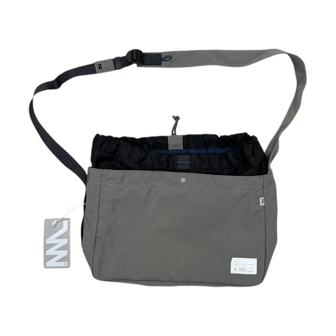 로우로우 나일론 복조리 스트링 포켓 크로스백 가방 그레이 상품이미지5