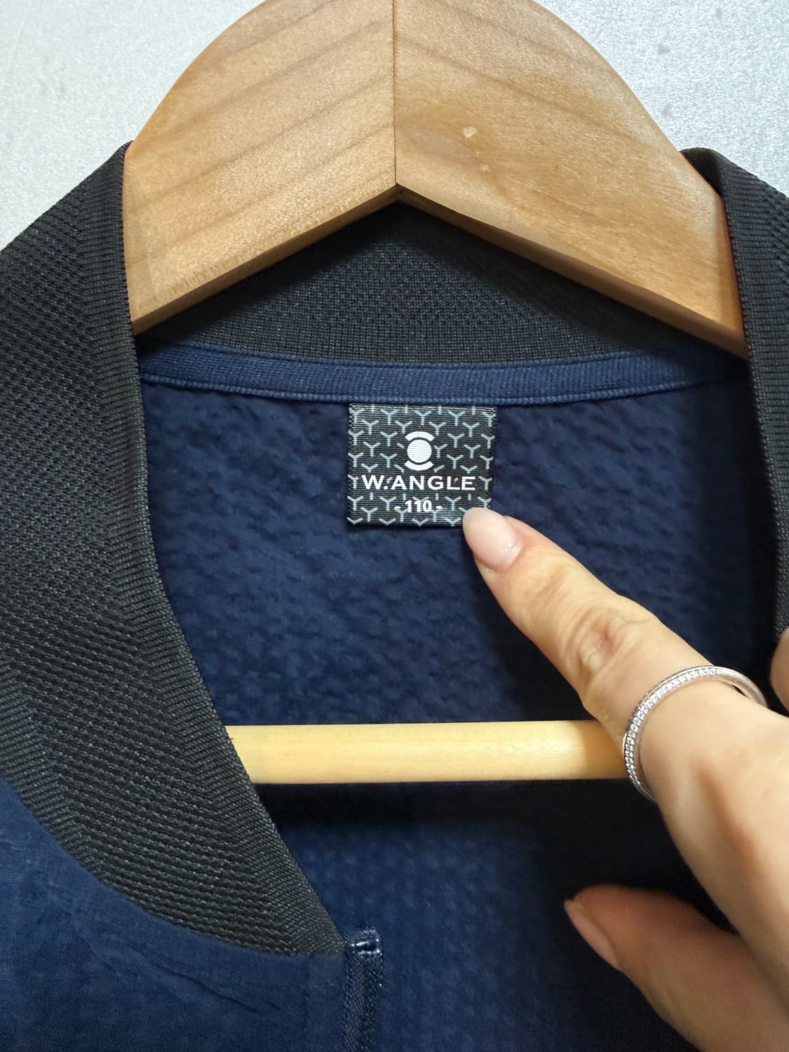 와이드앵글 골프 집업 자켓 110 네이비 기능성 바람막이 점퍼 상품이미지6