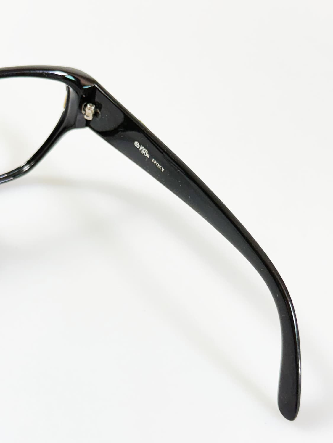 90s KASU 블랙 볼드 스퀘어 뿔테 빈티지 안경 상품이미지6