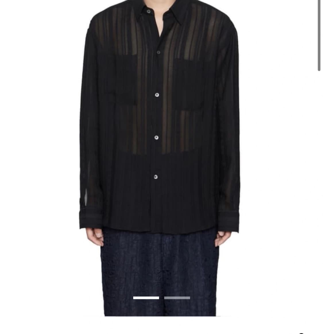 해칭룸 button down shirt black stripe 상품이미지2
