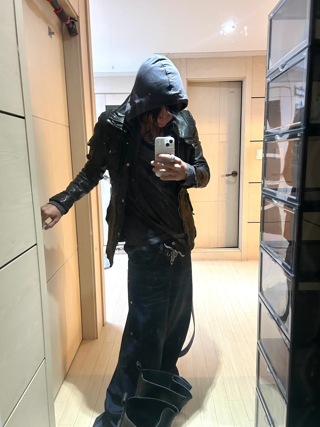 Sheep Skin Leather Coat Jacket 상품이미지7