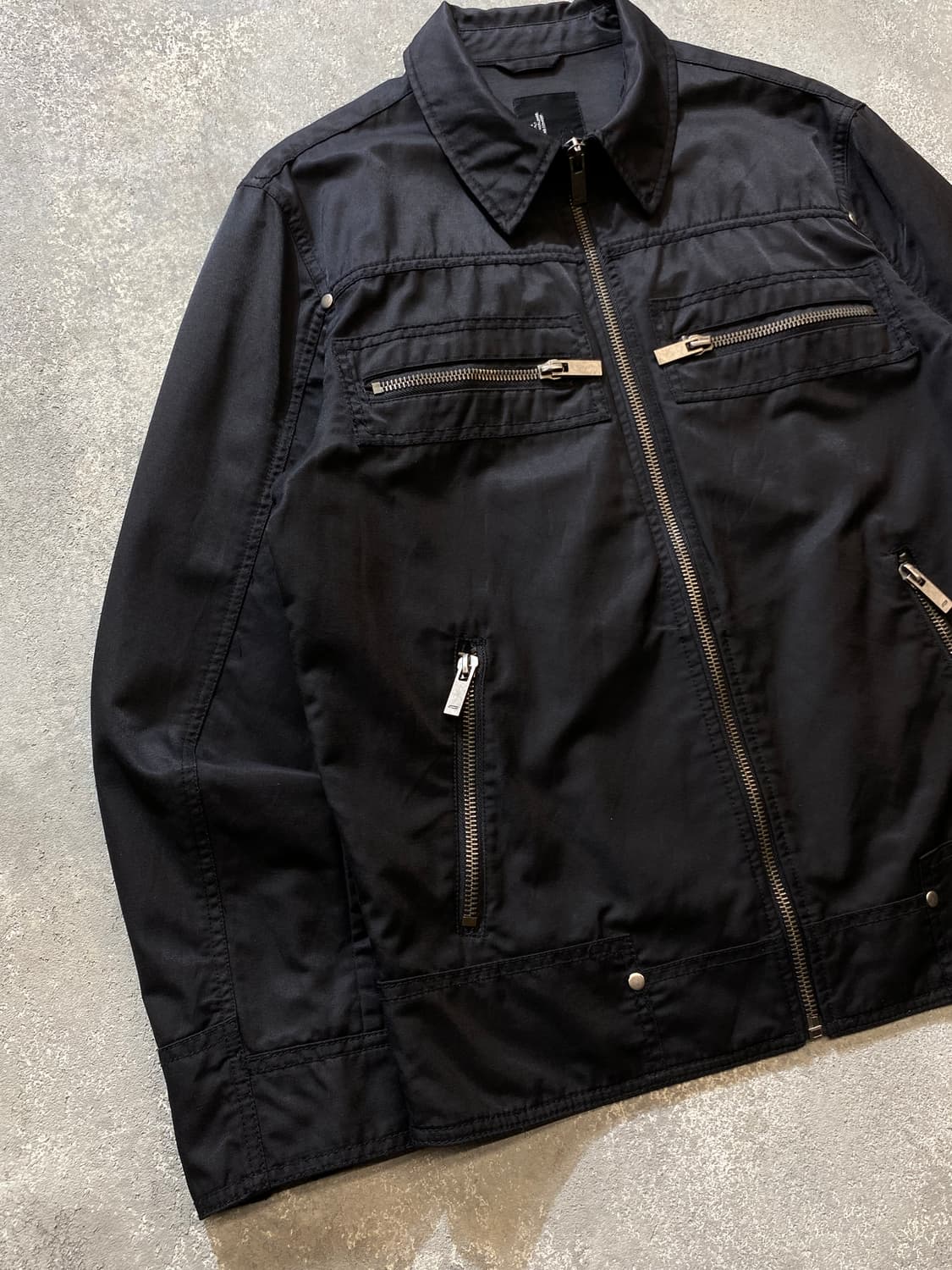 [L] Jack & Jones 빈티지 블랙 코팅 싱글 라이더 자켓 상품이미지3