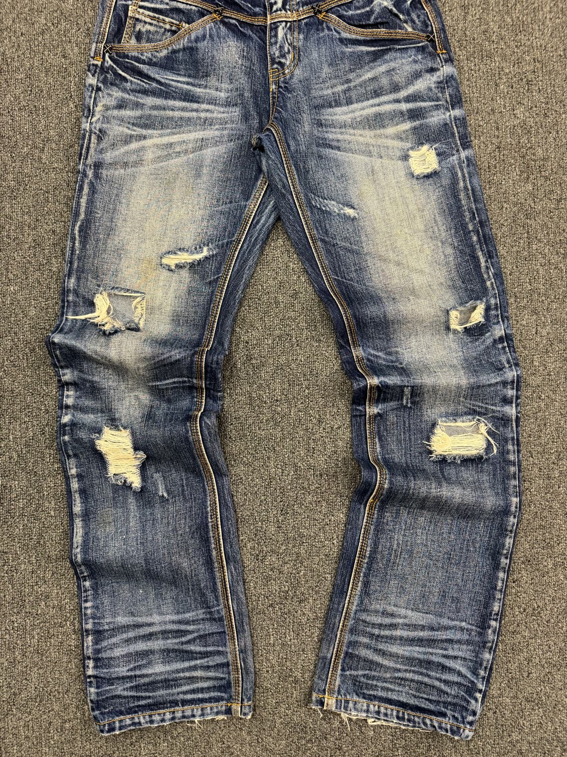 30)Japanese vintage 워싱 Y2K 여성 데님팬츠 상품이미지4