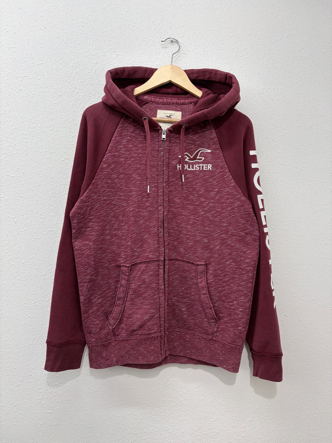 HOLLISTER 집업 후드티 버건디 상품이미지1