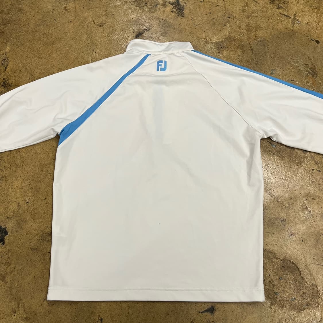 [정품/M] 풋조이 골프웨어 화이트 긴팔 하프집업 b19 상품이미지4