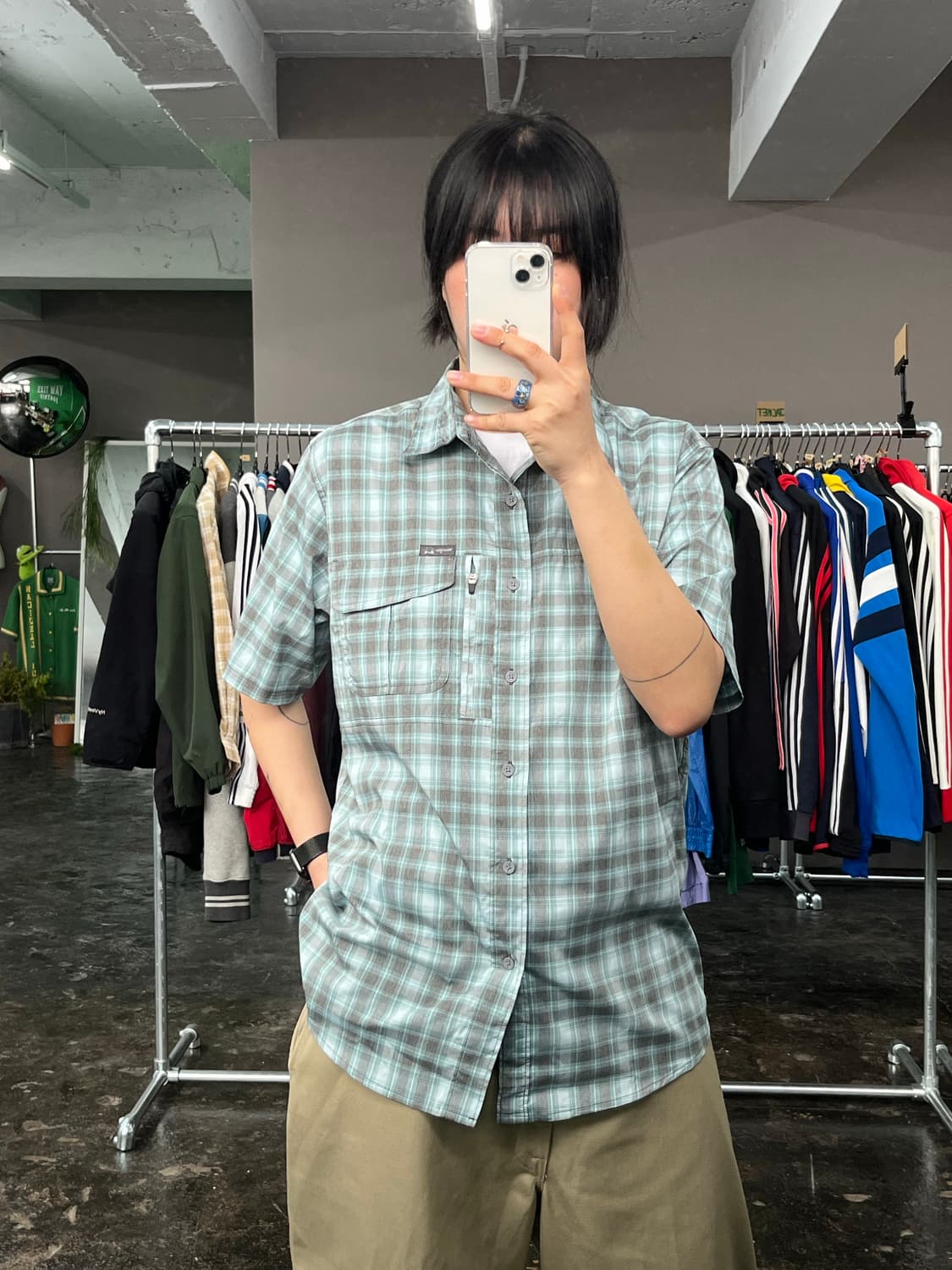 랭글러 반팔 체크 셔츠  상품이미지1