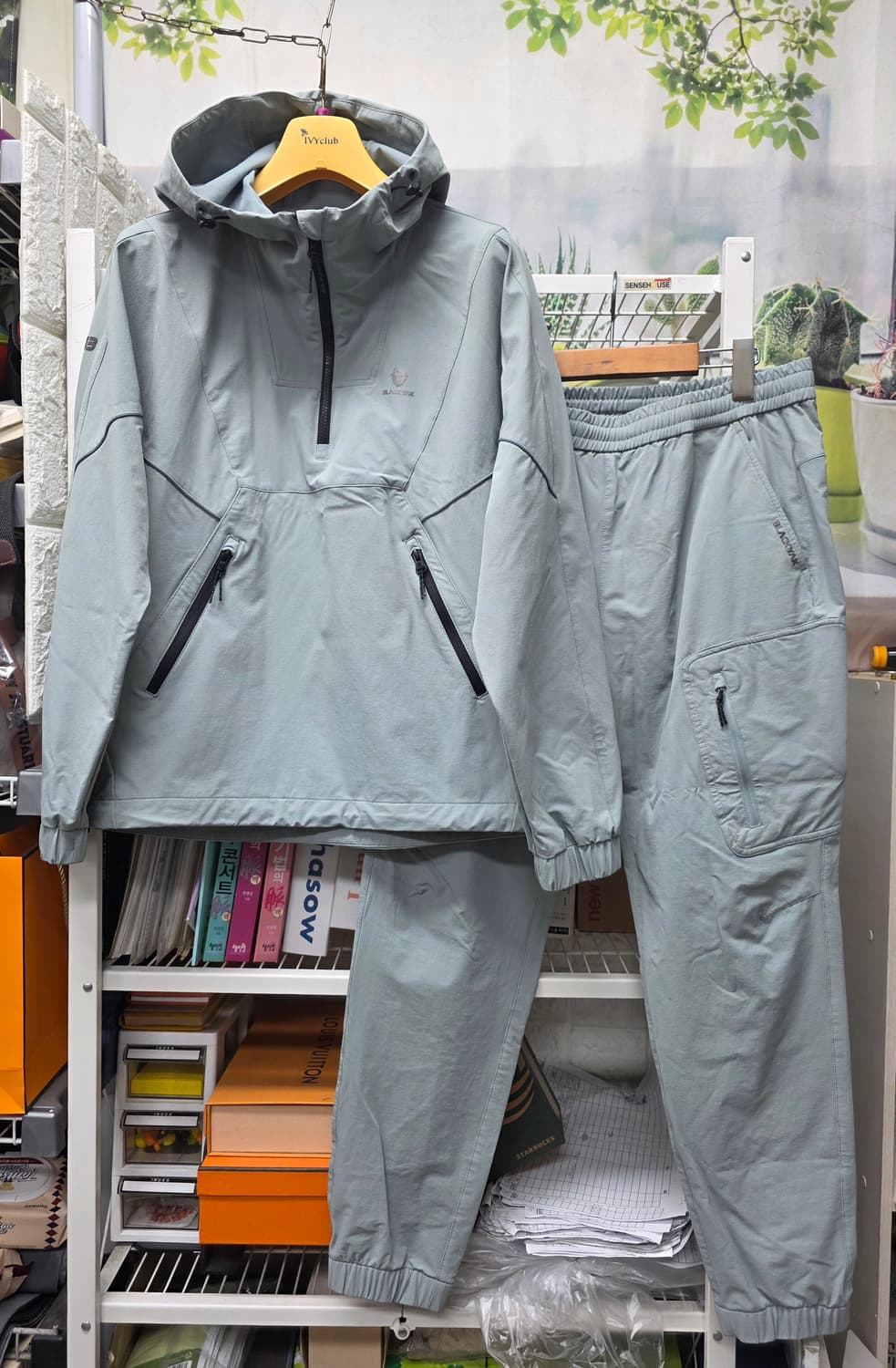 블랙야크 남성 아노락 바람막이 95 밴딩 조거팬츠 상하의세트 MM59 상품이미지1