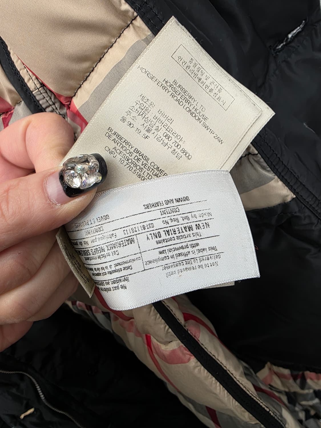 버버리 벨티드 다운 하프 패딩 자켓 M 상품이미지7