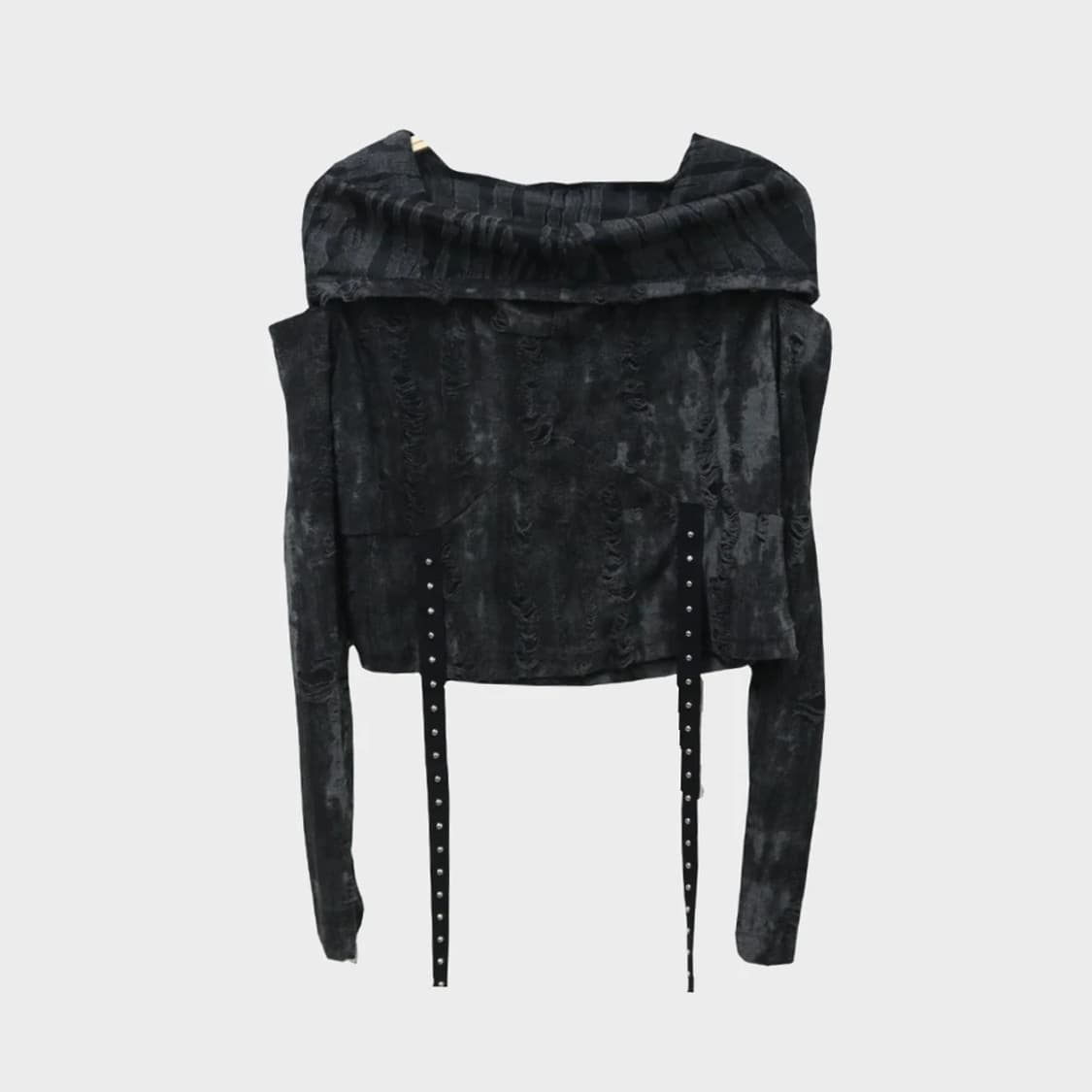  후드 오프숄더 긴팔티셔츠  67061 상품이미지2