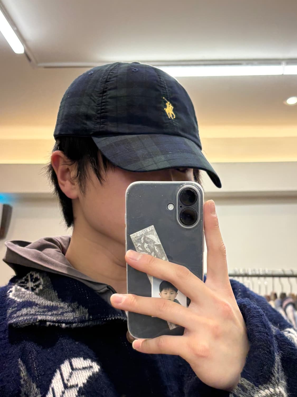 폴로 랄프로렌 체크 자수 볼캡 상품이미지8