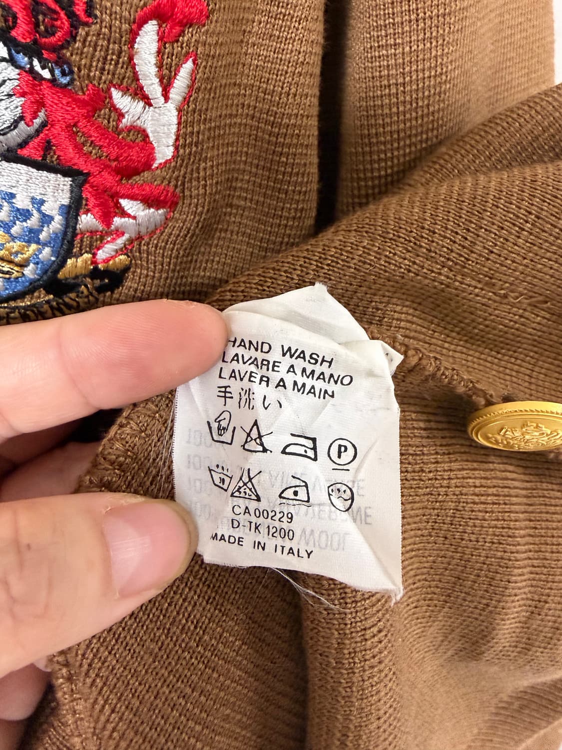 아쿠아스큐텀 울 금장 니트 자켓 S 상품이미지8