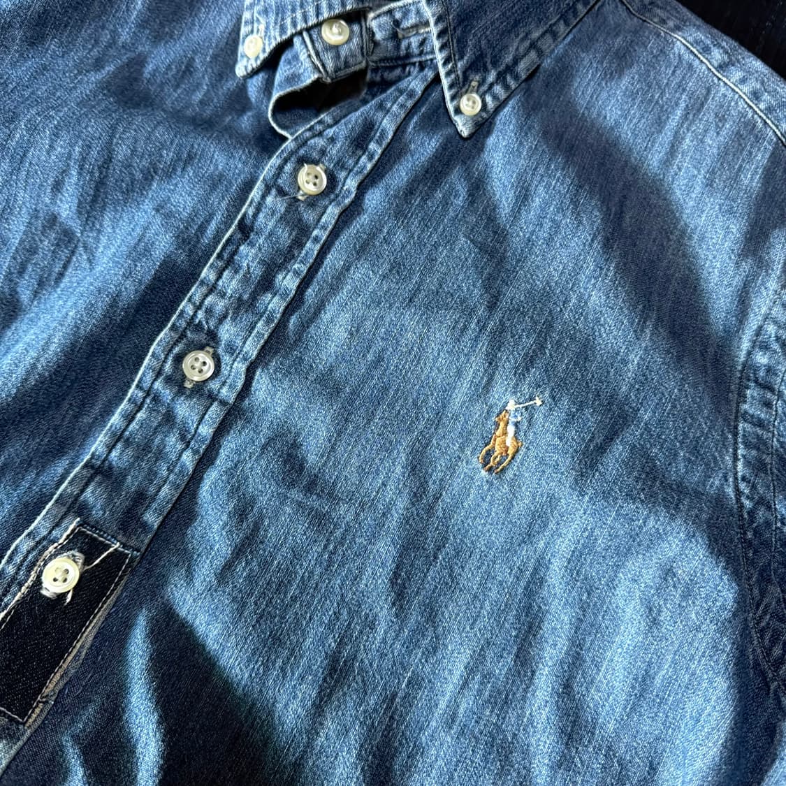 폴로 랄프로렌 클래식핏 샴브레이 셔츠 S 상품이미지3