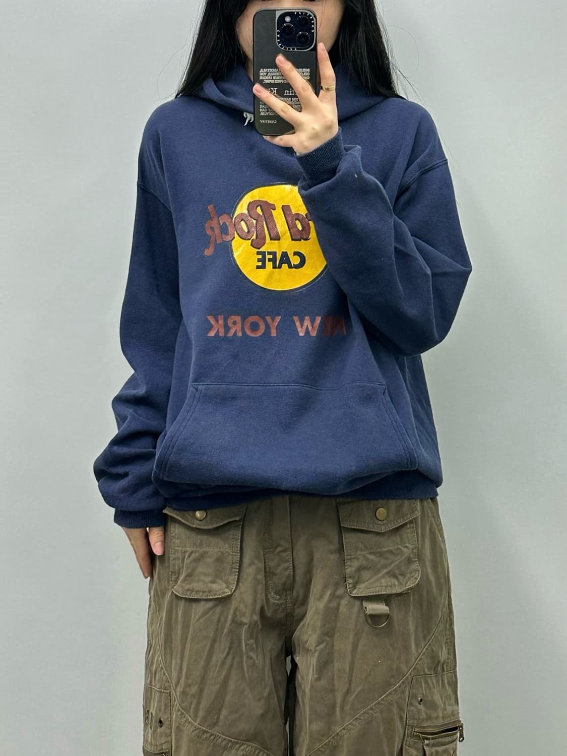 하드락카페 뉴욕 네이비 후드티 상품이미지1