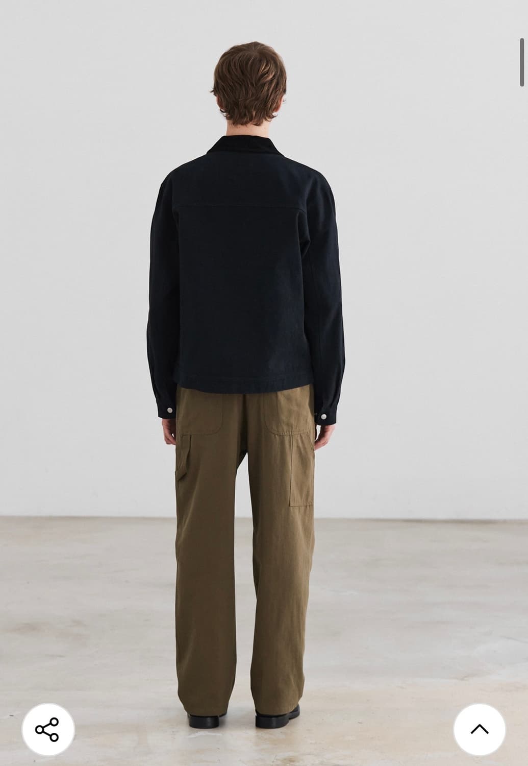 [택O 새상품] 르아르 클래식 워시드 워크 자켓 (블랙, L) 상품이미지4