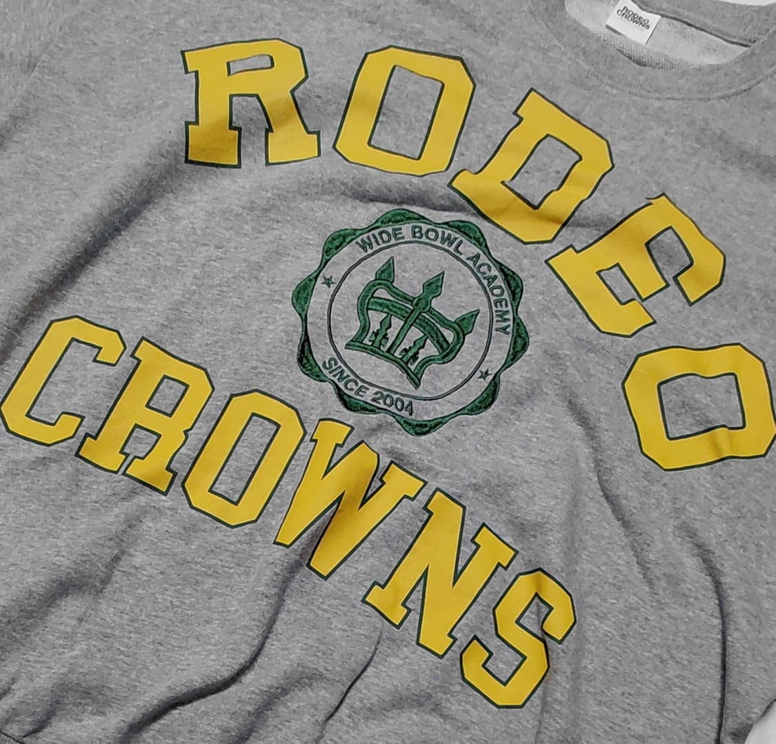 [FREE] 로데오 크라운즈 와이드 볼 아카데미 오버핏 맨투맨 (그레이) 상품이미지2