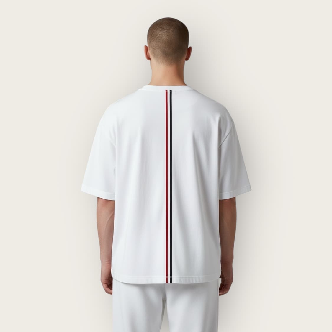 100~105/ 톰브라운 백삼선 코튼 반팔티 상품이미지1