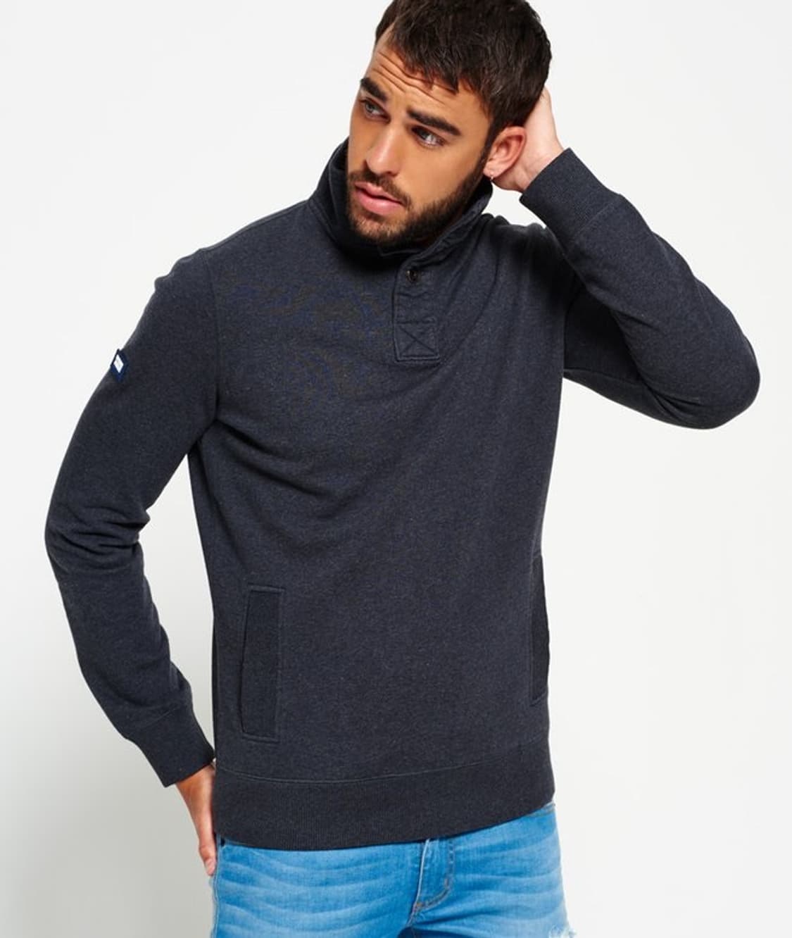 Superdry 슈퍼드라이 기모 반집업 니트 S 상품이미지1