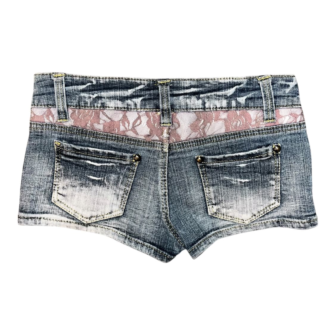 CHU XXX 츄엑스엑스엑스 스터드 레이스 데님 숏팬츠 갸루y2k 상품이미지3
