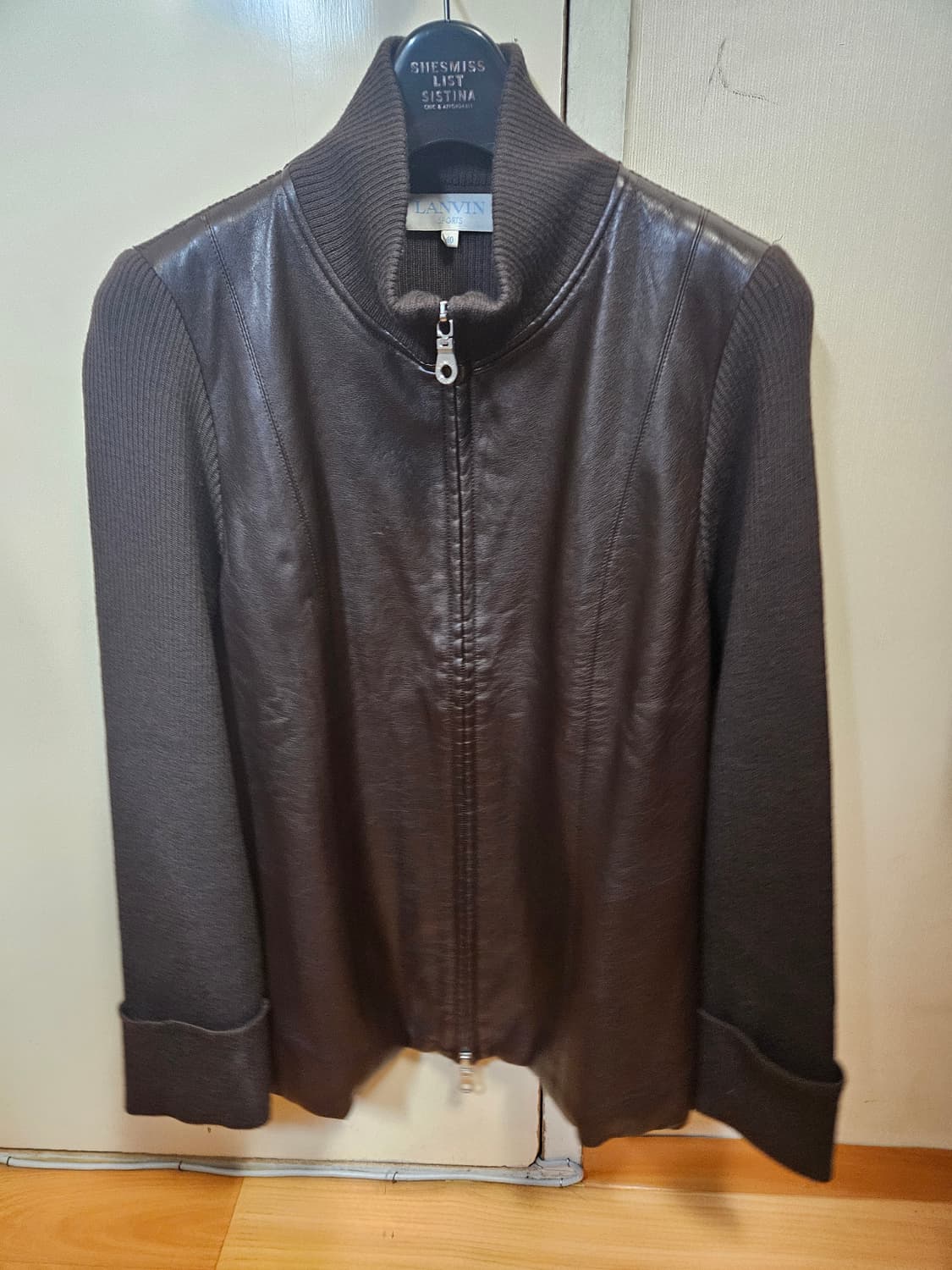 66) 랑방 LANVIN 가죽 니트 자켓 상품이미지1