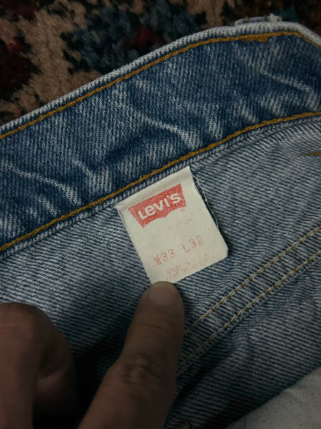 90's USA Made 빈티지 리바이스 517 오렌지탭 부츠컷 데님 상품이미지9