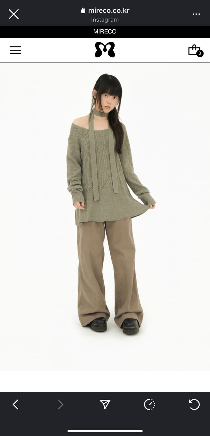 미레코 팬츠 MINI POCKET WIDE COTTON PT 바지 상품이미지5