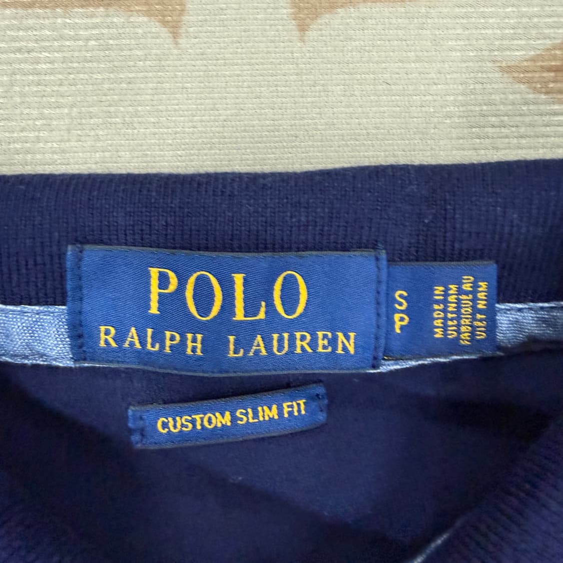 (S)폴로 랄프로렌 스트라이프 반팔 PK 카라티셔츠(네이비,남흰) 상품이미지2