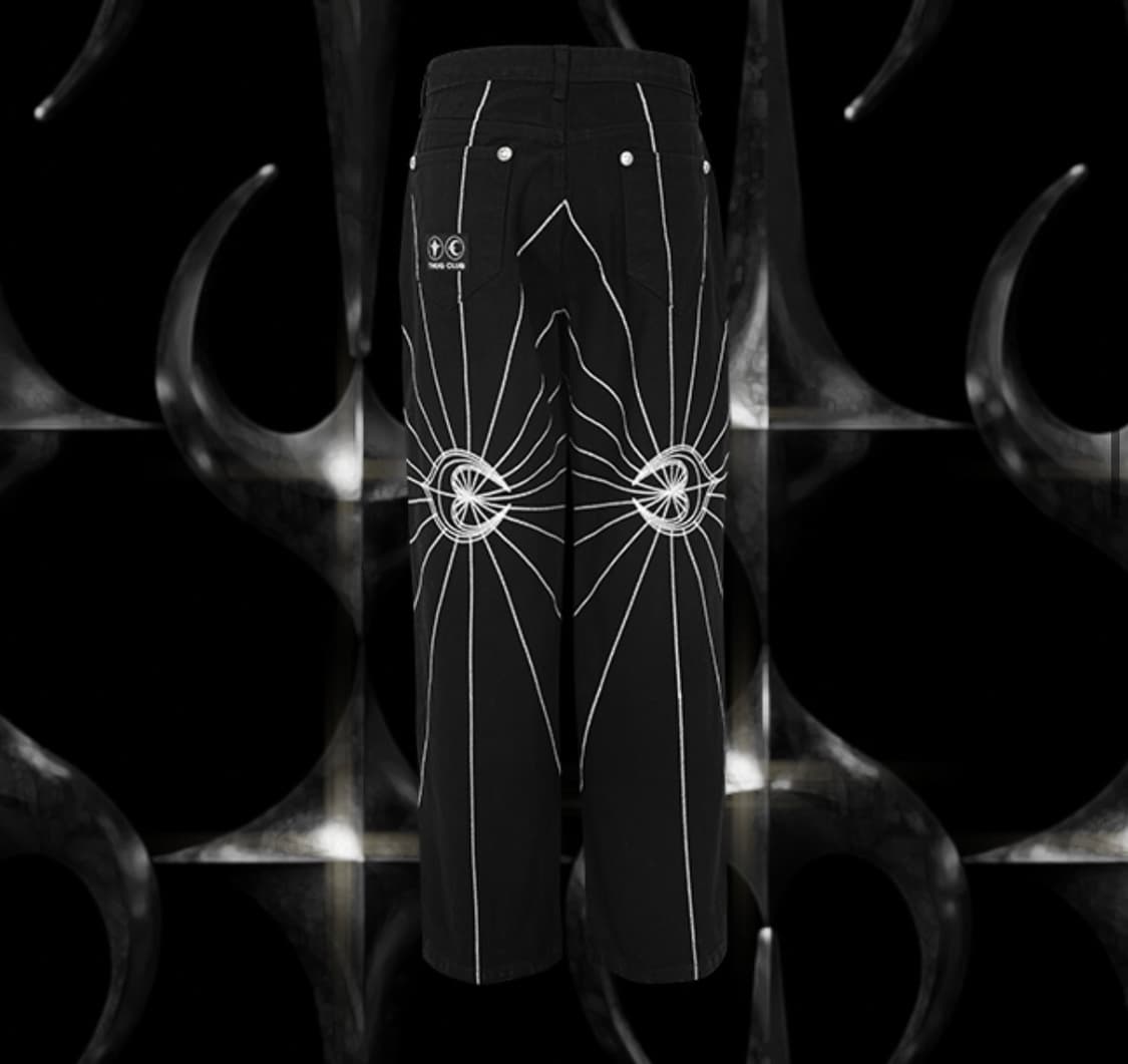 떠그클럽 체인 스티치 데님 팬츠 상품이미지2