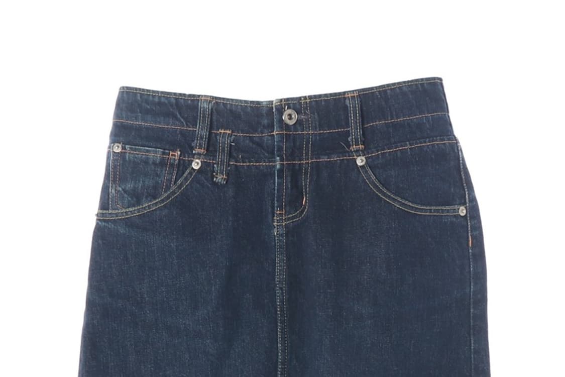 ASK 빈티지 디테일 진청 데님 미니스커트 26 상품이미지3