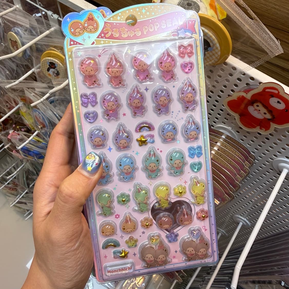 (새상품)몬치치 봉봉스티커 컬러&블랙 상품이미지2