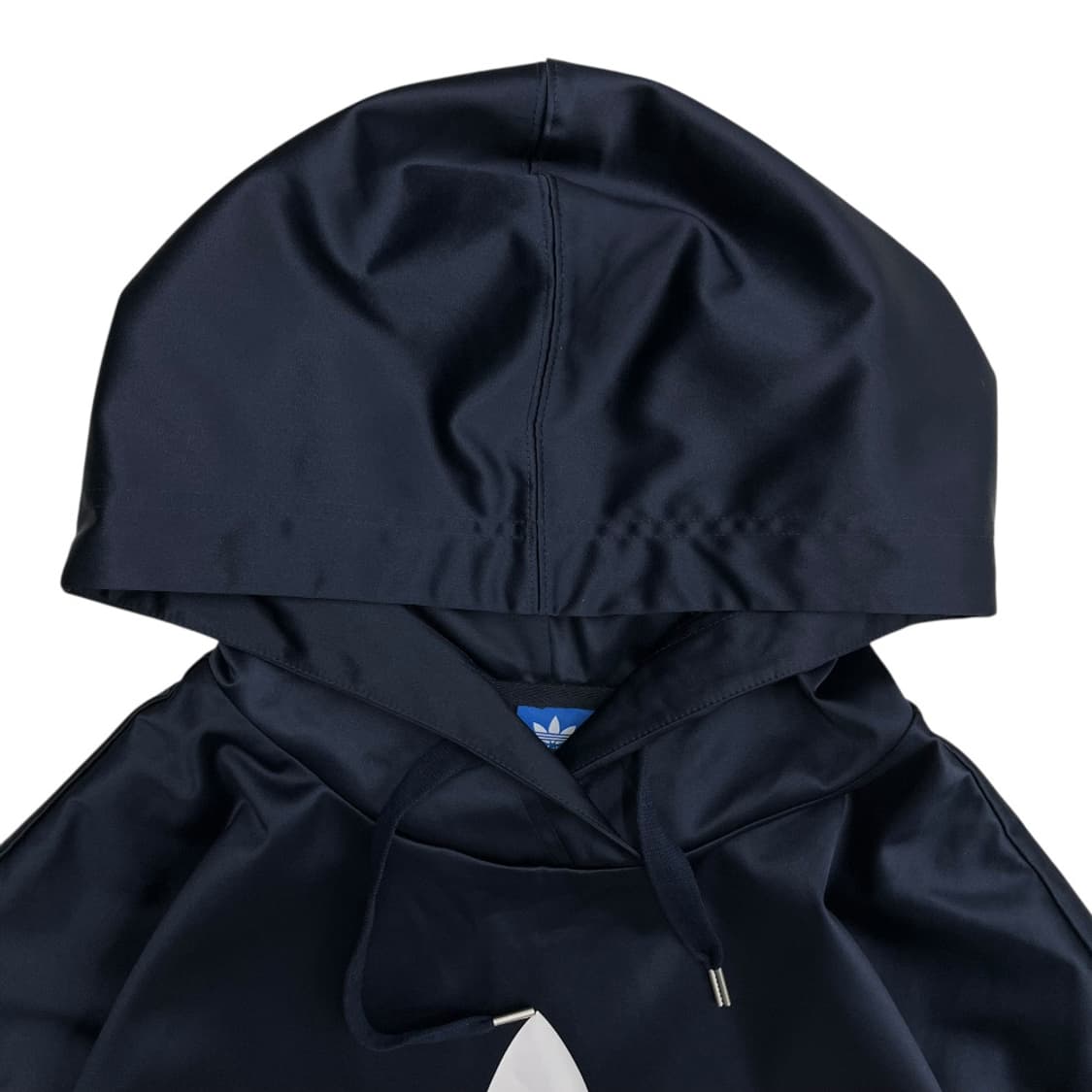아디다스 새틴 빅로고 네이비 후드 S 상품이미지4