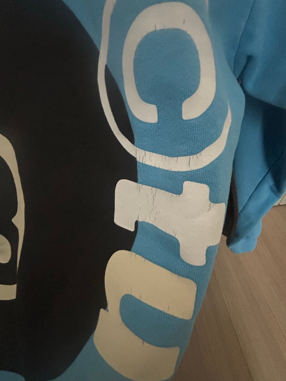 스투시 x CPFM 8볼 피그먼트 다이드 후드 블루  상품이미지7