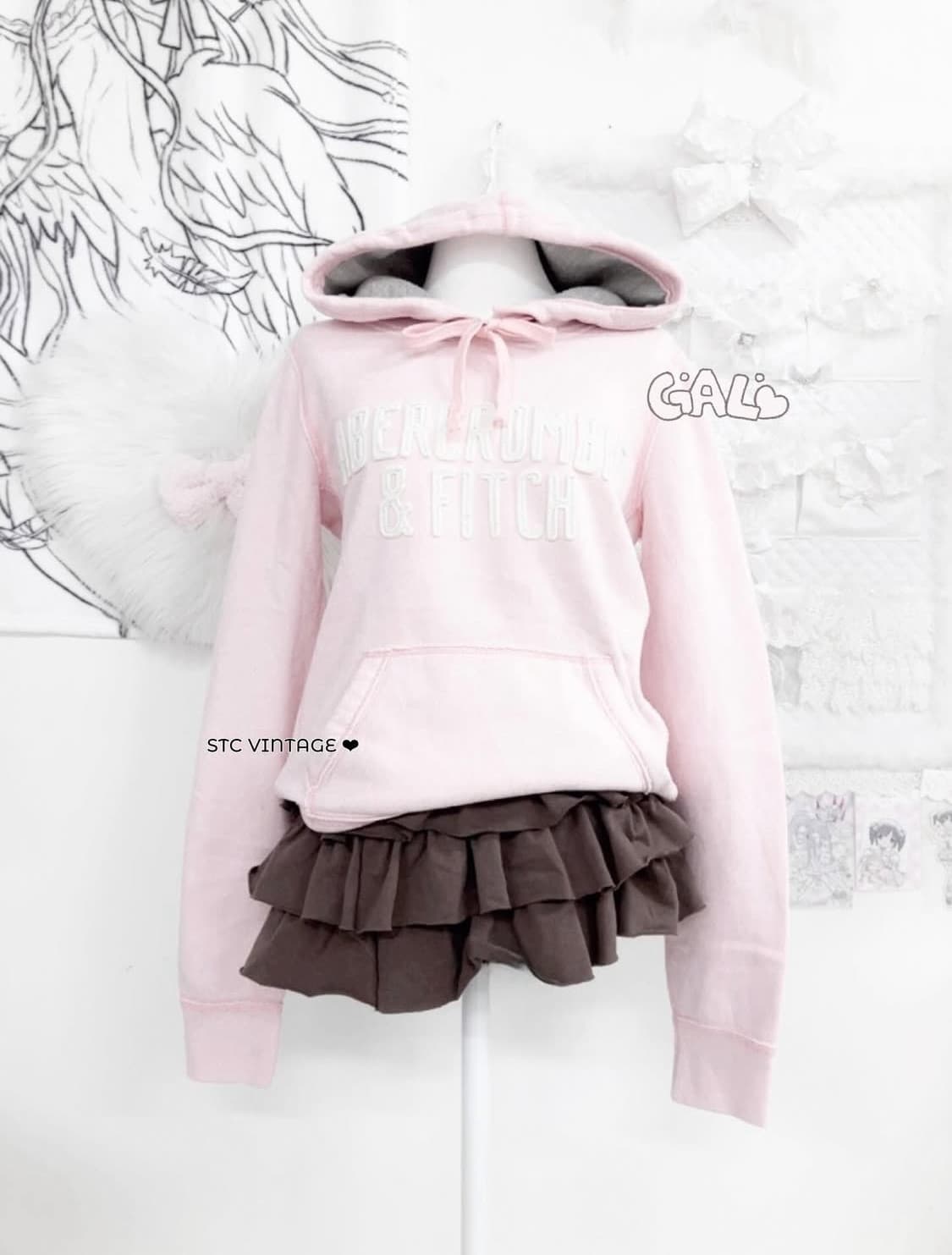 아베크롬비 딸기우유 핑크 후드티 상품이미지1