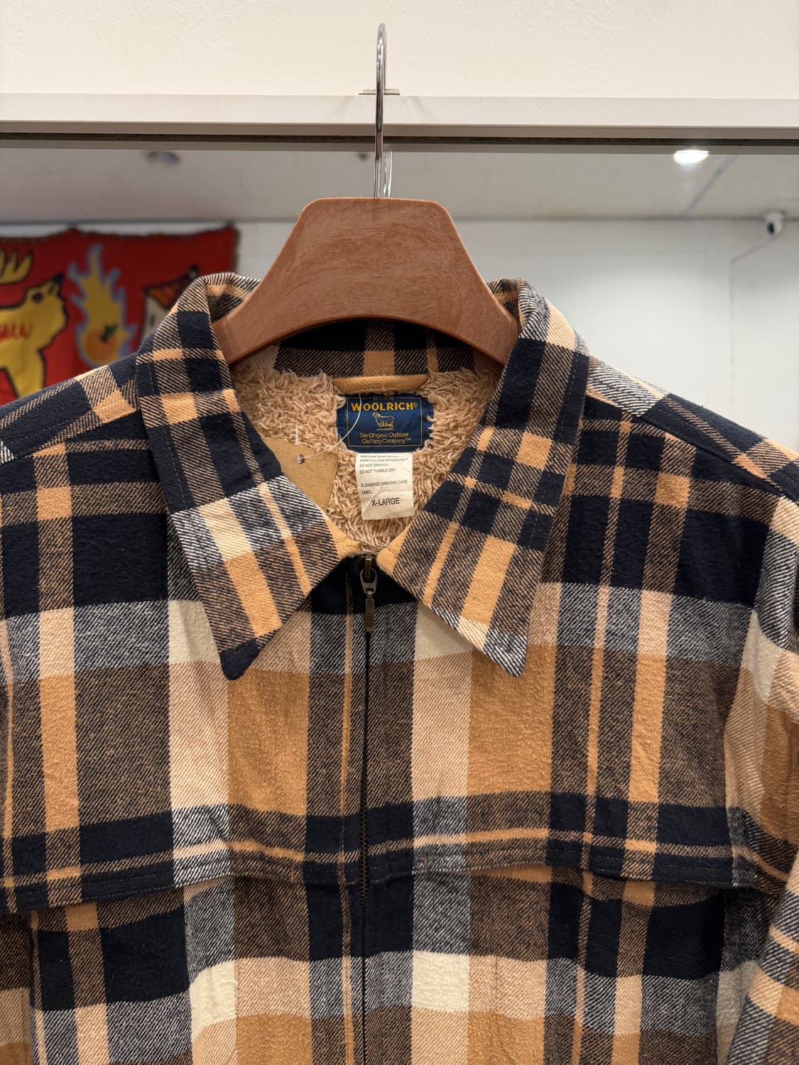 00s Woolrich 울리치 쉐르파 플란넬 체크 집업 자켓 상품이미지3