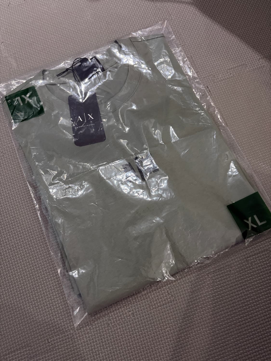 아르마니 스티치 로고 패치 코튼 티셔츠 XL (새상품) 상품이미지7