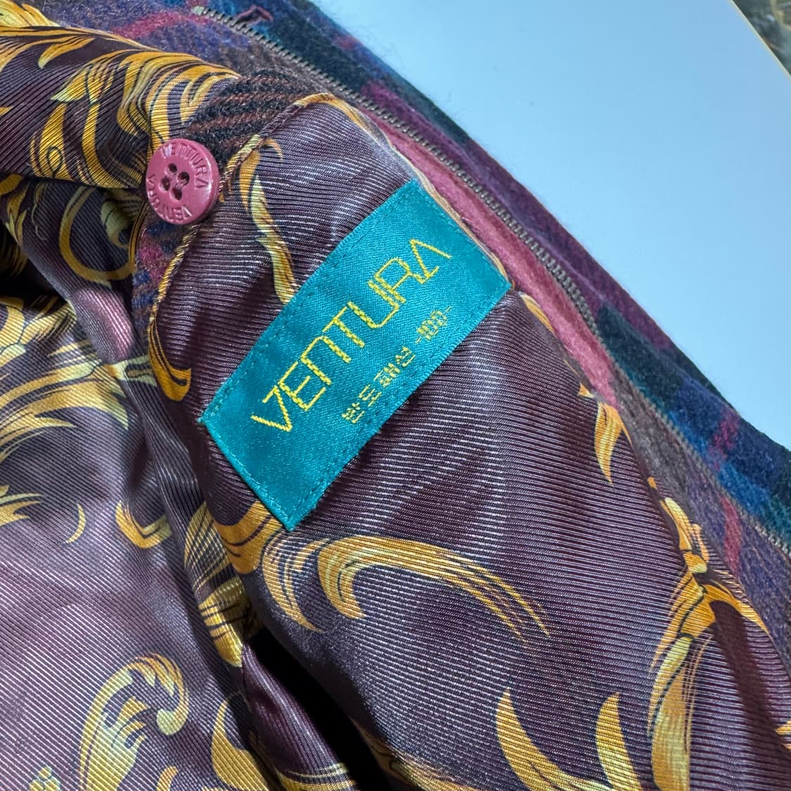 빈티지 벤투라 체크 울 체크 쇼트 자켓 상품이미지6